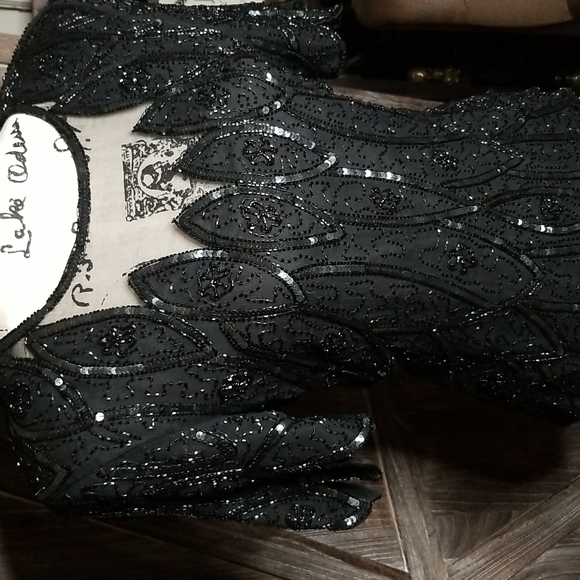 Vintage Stenay Silk Beaded Sequin Cocktail Blouse-size Med - Picture 2 of 11